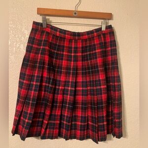 Pendleton Plaid Red and Black Women's Skirt